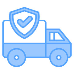 Delivery Insurance Blue Icon
