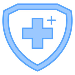 Medical Shield Blue Icon