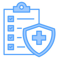 Medical Coverage Blue Icon