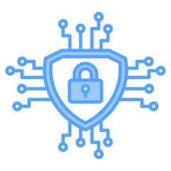 Security System Blue Icon