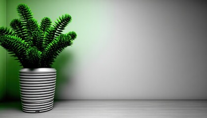 Green plant in a modern room