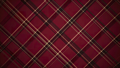 Deep red textured background with soft diagonal plaid pattern, evoking vintage feel