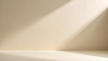 smooth dusty beige wall with soft overhead light creates serene atmosphere