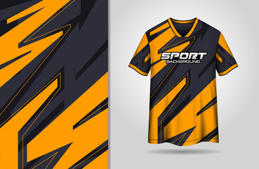 Sports jersey design with black and yellow background © Abd