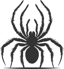 Vector art of a spider animal silhouette drawing