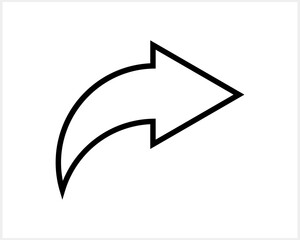 Arrow clipart isolated Outline clipart symbol Vector stock illustration