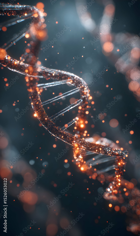 Aufkleber illuminating the blueprint of life a mesmerizing visualization of dna's molecular structure and intr