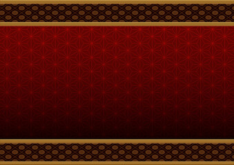 日本の伝統文様　麻の葉と菊格子