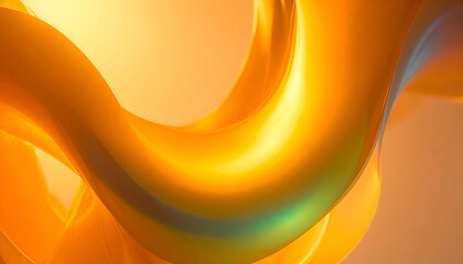 A vibrant, flowing abstract design in warm orange tones.