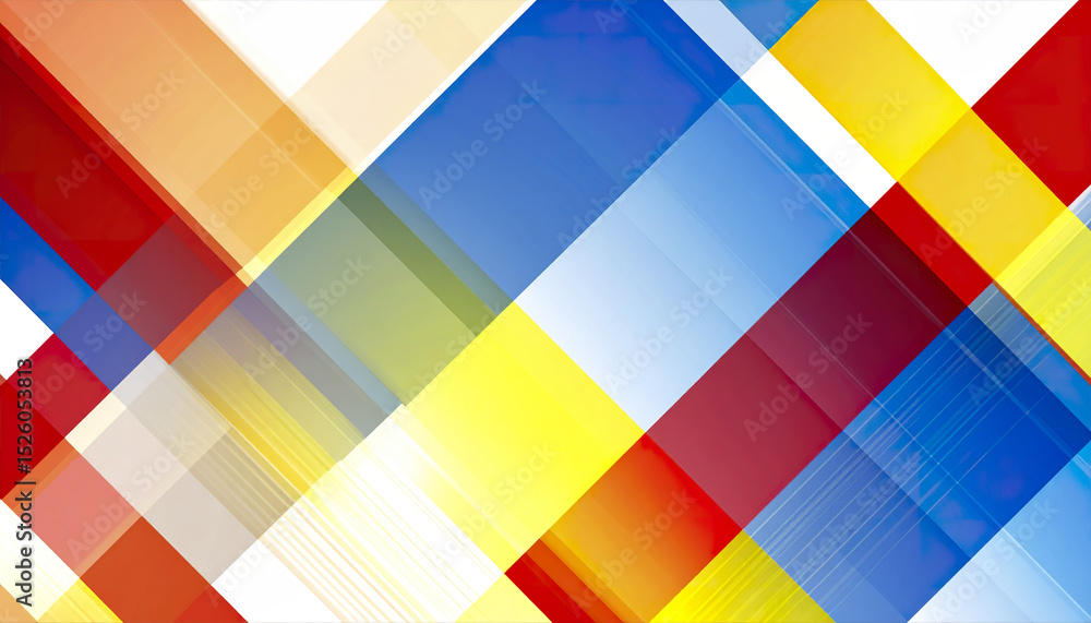 Poster modern art background with vibrant colors and intersecting shapes creating dynamic composition