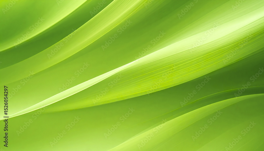 Poster smooth green waves create calming natural background with vibrant texture
