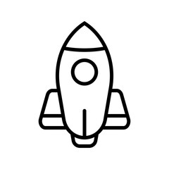 rocket icon simple icon design on white background