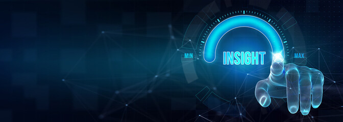 INSIGHT inscription, successful business concept. Business, Technology, Internet and network concept. 3d illustration