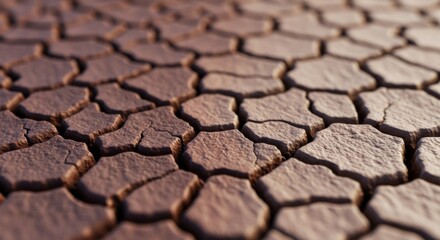 Cracked Dry Soil Texture in Drought Area