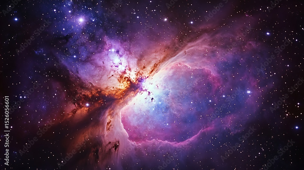 Poster celestial canvas: an ethereal exploration of cosmic nebulae and interstellar clouds
