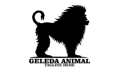 Geleda animal icon. gelada animal vector illustration and geleda animal logo design