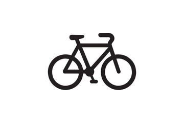 Fototapeta premium Bi cycle silhouette on white background.01
