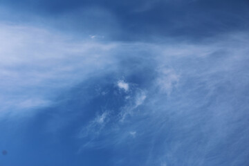Summer blue sky cloud gradient light white background. Beauty clear cloudy in sunshine calm bright winter air bacground. Gloomy vivid cyan landscape in environment day horizon skyline view spring wind