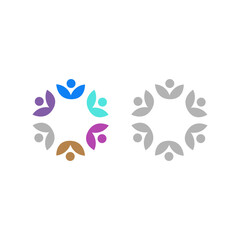 Obraz premium PEOPLE CONNECTED UNION TEAM TEAMWORK SIGN SYMBOL LOGO 
