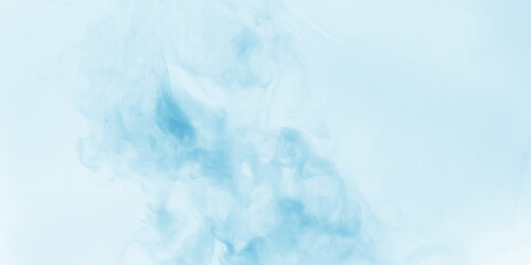 Light blur background with cyan, blue fog floating in the air.