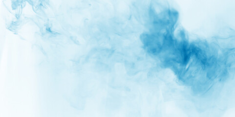Light blur background with cyan, blue fog floating in the air.
