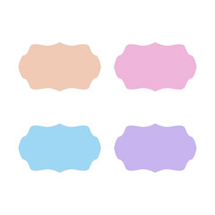 Wedding Stylish Romance Ornamental Tags Collection
