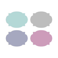 Wedding Stylish Romance Ornamental Tags Collection
