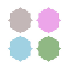 Wedding Stylish Romance Ornamental Tags Collection
