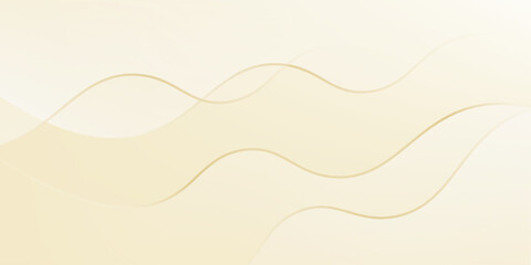 Abstract beige luxury background with gold lines. Elegant wave modern wallpaper. Template banner background for beauty products, sales, ads, events, web and pages.eps10