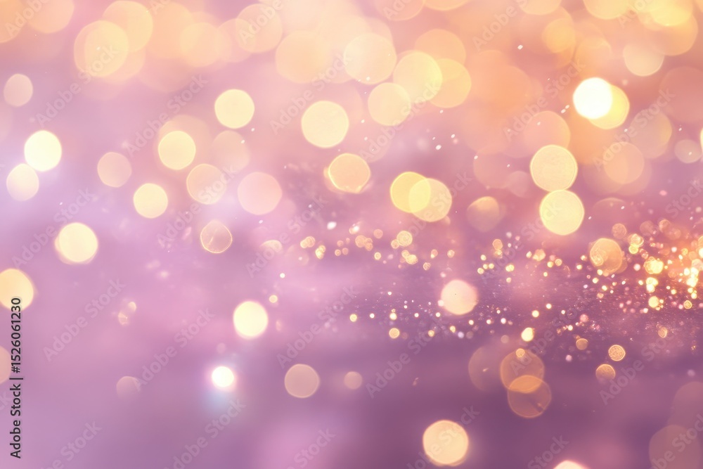 Aufkleber dreamy soft pastel pink background filled with ethereal bokeh lights creating a whimsical and enchan