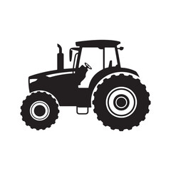Obraz premium Powerful Farm Tractor Agricultural Machinery and Modern Farming Technology