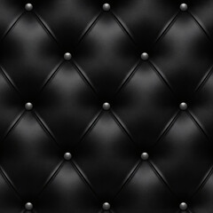 Capitonné de cuir noir