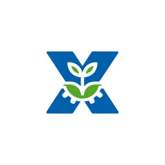 plant and X logo
