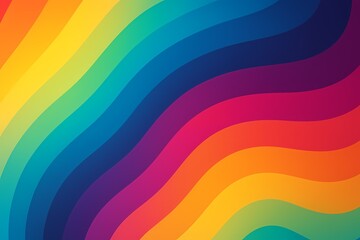 Obraz premium Vibrant Rainbow Wave Gradient Background. This image features a vibrant rainbow wave gradient background with hues of red, orange, yellow, green, blue, indigo, and violet