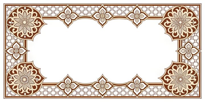black and white floral ornament frame and Eslimi Tazhib Iranian Art Design Text Box Text Input Area Floral Vector Old Vintage Art