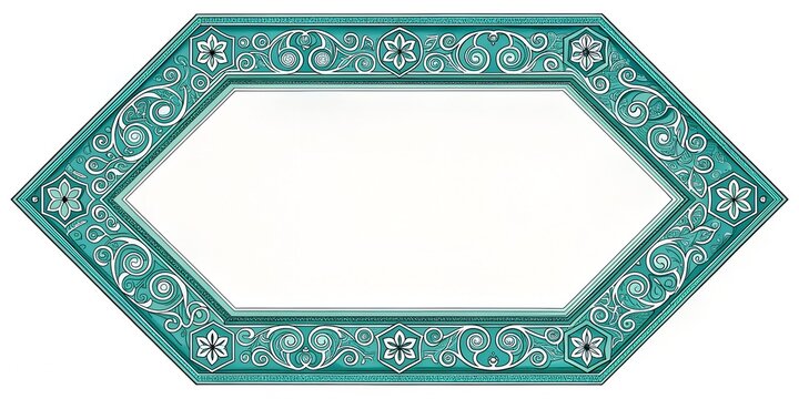 black and white floral ornament frame and Eslimi Tazhib Iranian Art Design Text Box Text Input Area Floral Vector Old Vintage Art