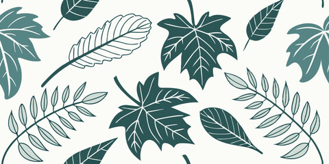 seamless background with leaves