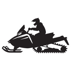 Winter Explorer Snowmobile silhouette – Snowmobile illustration – Minimalist Snowmobile vector – Vehicle silhouette

