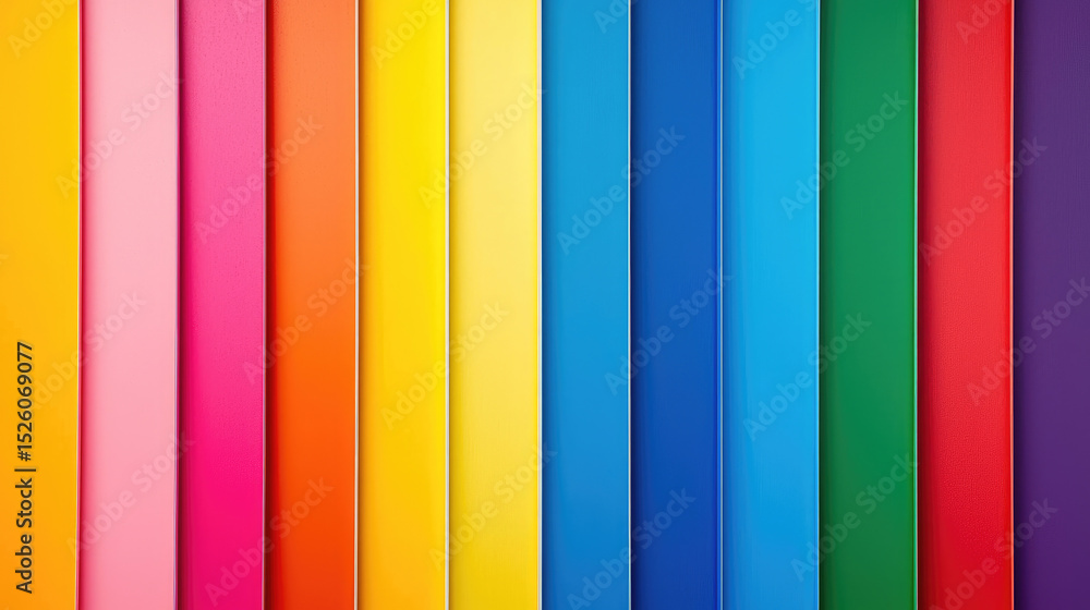 Poster colorful stack of paper sheets displaying vibrant hues in a bright studio setting for creative proje