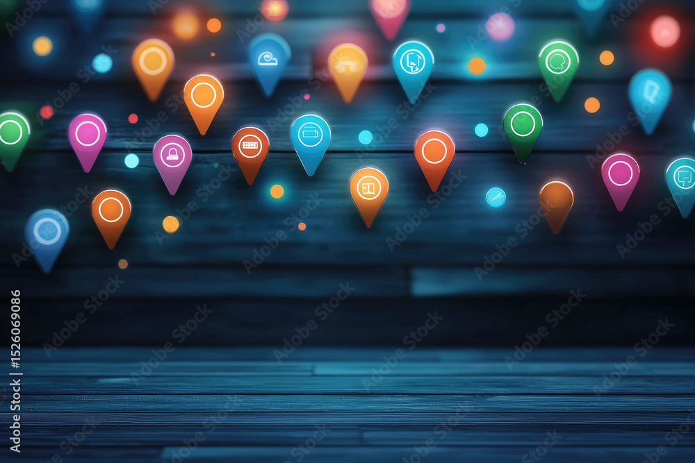 Poster innovative digital mapping techniques online platforms graphic design modern environment abstract vi