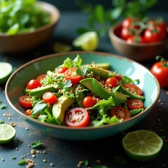 Fresh keto salad for a fitness lifestyle