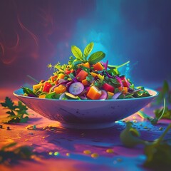 Fresh keto salad for a fitness lifestyle