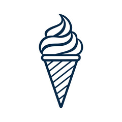 Modern Ice Cream Logo Design – Minimalist Vector Badge for Dessert Shops & Cafés Ice cream logo clipart set. Colorful cone ice cream icon clip art in pictogram style vector illustration color pastel 