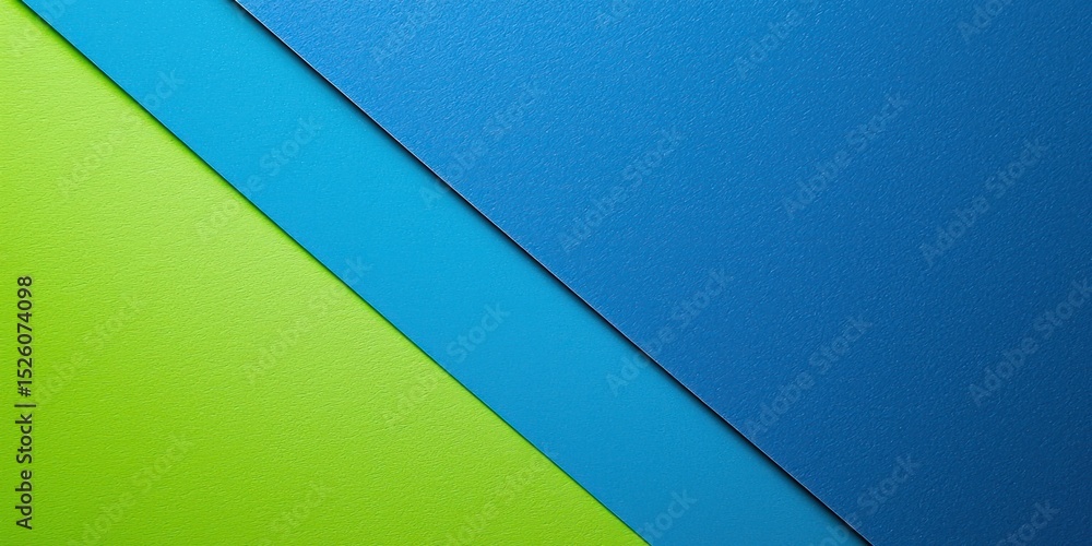 Poster a blue and green abstract background with a diagonal blue line running through it.