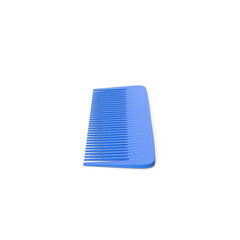 Blue Plastic Comb Isolated on Transparent Background