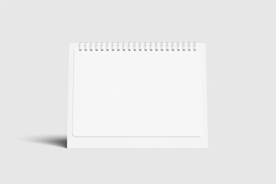 Front View Blank Desk Calendar Mockup