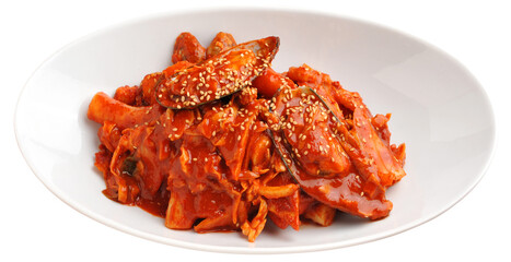 Spicy Korean Seafood Tteokbokki with Sesame Seeds