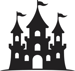 halloween castle vector illustration
