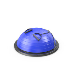 Blue Balance Trainer with Resistance Bands Isolated on Transparent Background