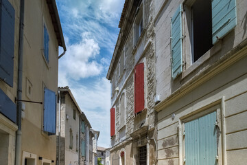 Saint-Remy-de-Provence in France, village in the south, ancient houses in the center

